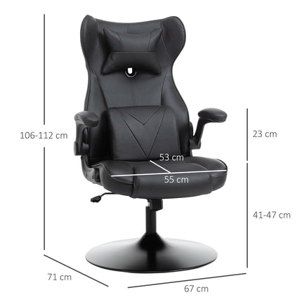 Ergonomic office chair - adjustable in height, padded, black