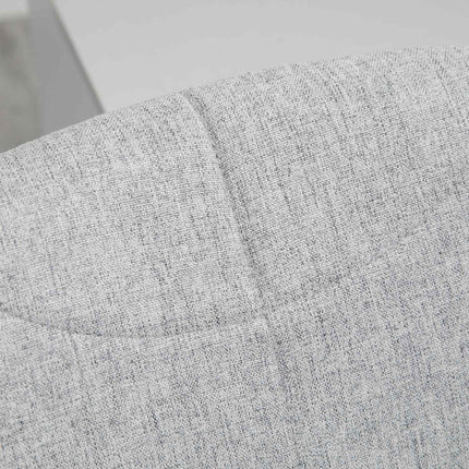 Height-adjustable swivel office chair, linen look, light grey