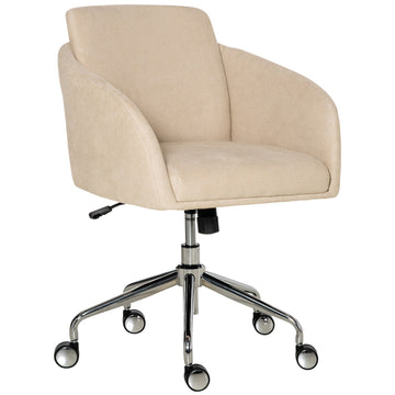 Ergonomic beige office chair - adjustable height, swivel