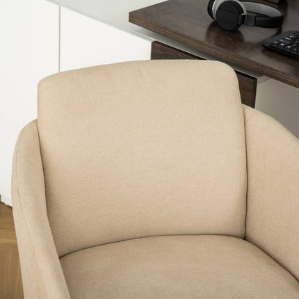 Ergonomic beige office chair - adjustable height, swivel