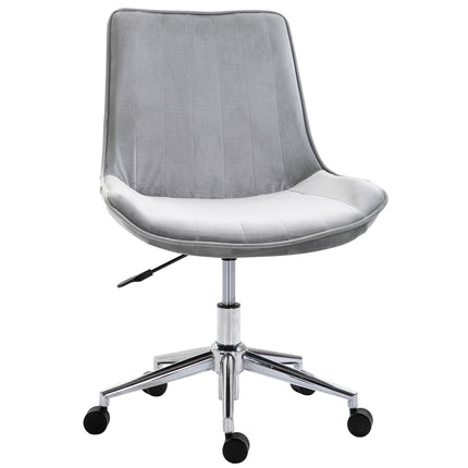 Desk chair, height adjustable, 360° rotatable, velvet grey