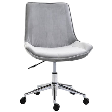 Desk chair, height adjustable, 360° rotatable, velvet grey