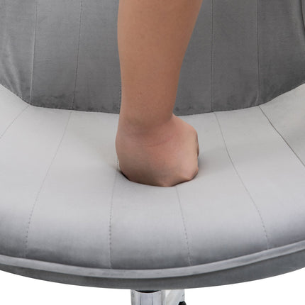 Desk chair, height adjustable, 360° rotatable, velvet grey