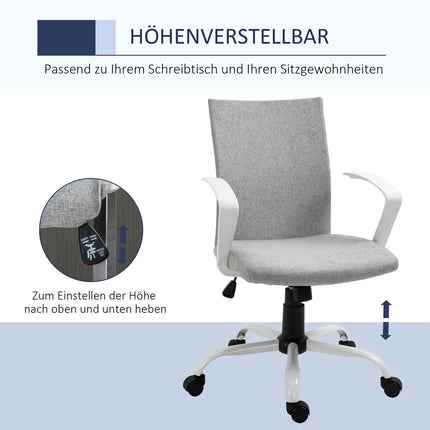 Ergonomic office chair with headrest, mesh back and swivel wheels