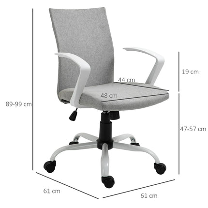 Ergonomic office chair with headrest, mesh back and swivel wheels