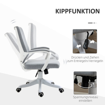 Ergonomic office chair, 360° rotatable, adjustable backrest