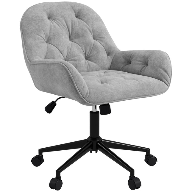 Ergonomic office chair with rocker, velvet look, adjustable