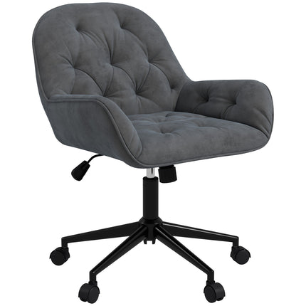 Ergonomic office chair, height adjustable, velvet look