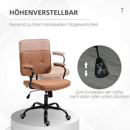 Office chair with wheels, adjustable height, 360° rotatable
