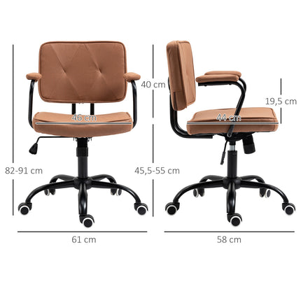 Office chair with wheels, adjustable height, 360° rotatable