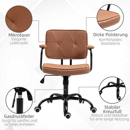 Office chair with wheels, adjustable height, 360° rotatable