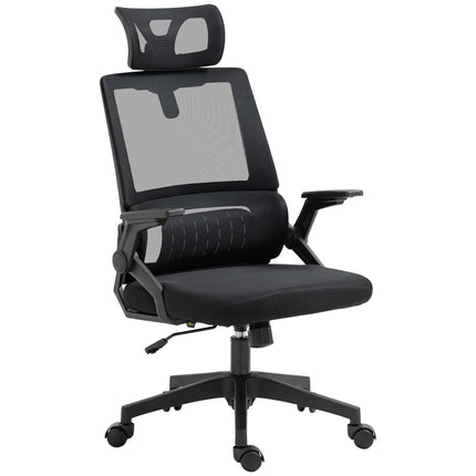 Ergonomic office chair with adjustable headrest and armrest