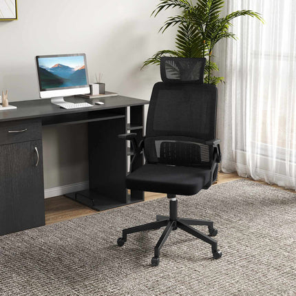 Ergonomic office chair with adjustable headrest and armrest