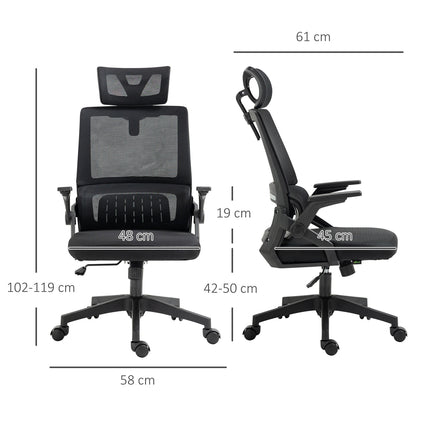 Ergonomic office chair with adjustable headrest and armrest