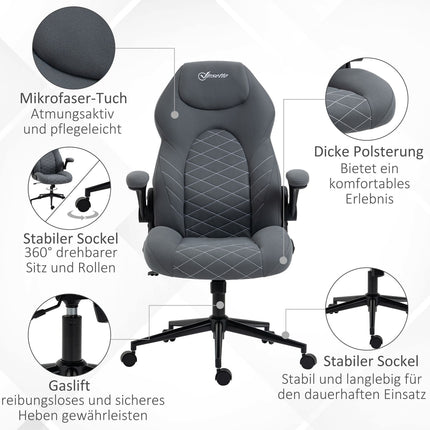 Ergonomic office chair, swivel, adjustable armrests