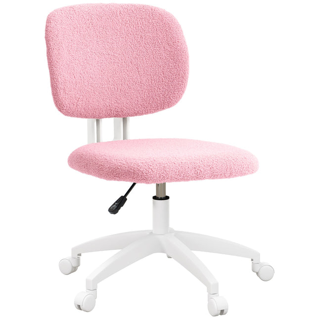 Ergonomic office chair in pink velvet - adjustable in height