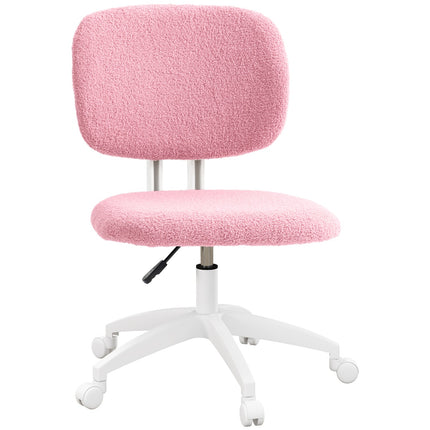 Ergonomic office chair in pink velvet - adjustable in height