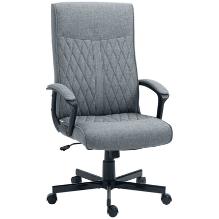 Ergonomic office chair, adjustable swivel, dark grey