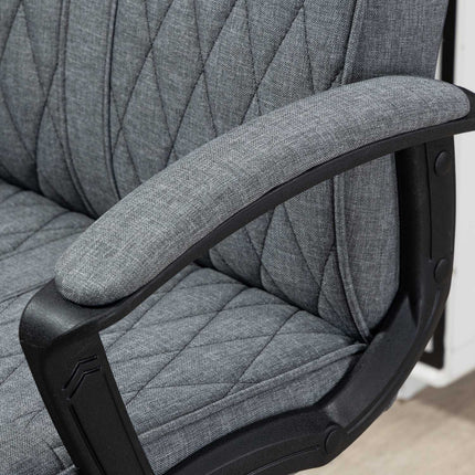 Ergonomic office chair, adjustable swivel, dark grey