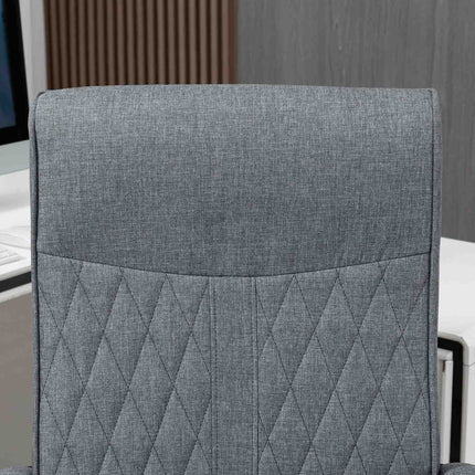 Ergonomic office chair, adjustable swivel, dark grey