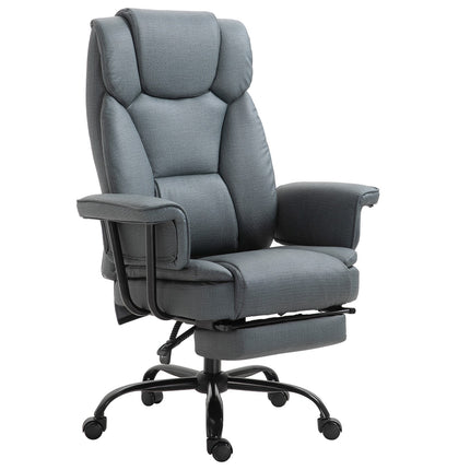 Ergonomic office chair, adjustable with headrest and footrest