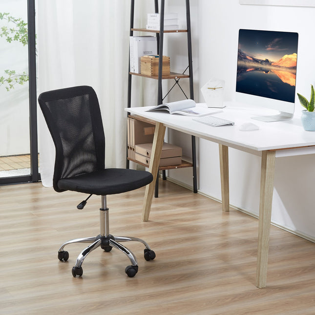 Ergonomic office chair, adjustable, ventilating back, black