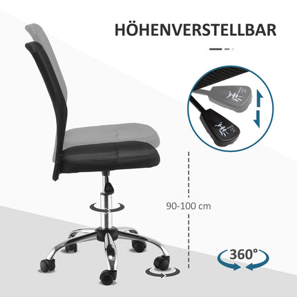 Ergonomic office chair, adjustable, ventilating back, black
