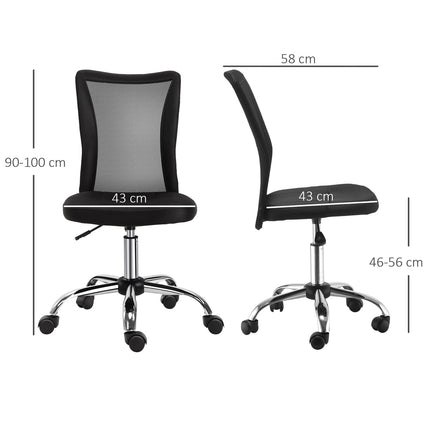 Ergonomic office chair, adjustable, ventilating back, black