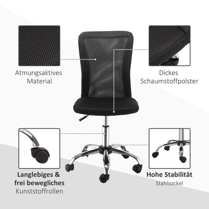 Ergonomic office chair, adjustable, ventilating back, black