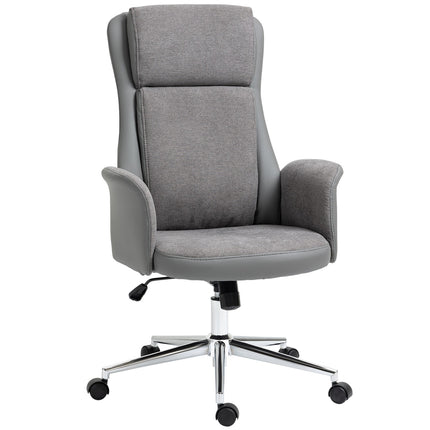 Ergonomic office chair, adjustable PU, 360° rotation, gray