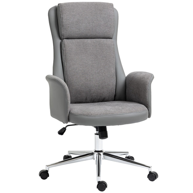 Ergonomic office chair, adjustable PU, 360° rotation, gray