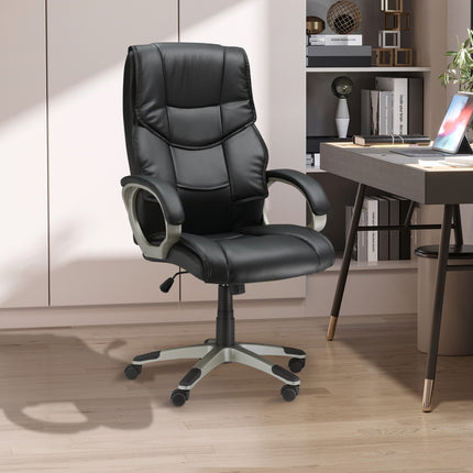 Ergonomic office chair with high backrest, tilt function