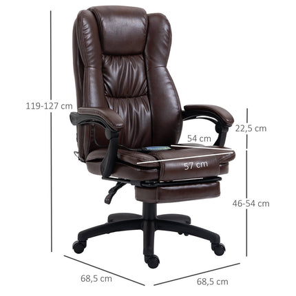 Ergonomic office chair, reclining artificial leather