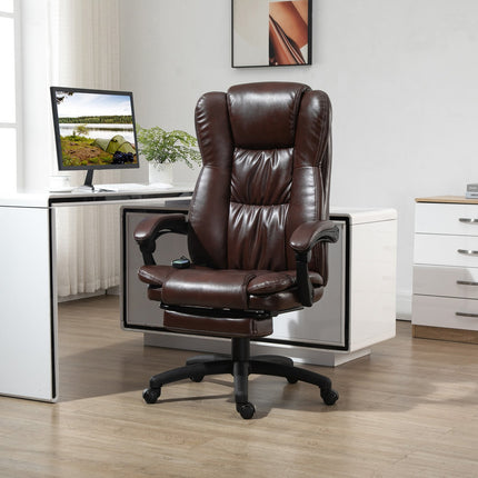 Ergonomic office chair, reclining artificial leather