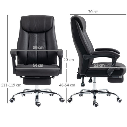Executive Office Chair, adjustable height, black microfiber