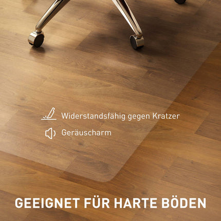 Office Chair Floor Protector, Non-Slip, 120x120 cm, Clear