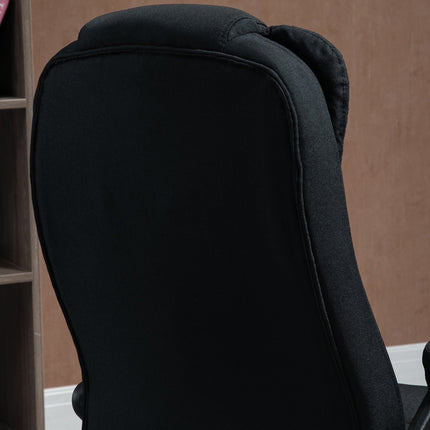 Ergonomic office chair, adjustable height, black polyester