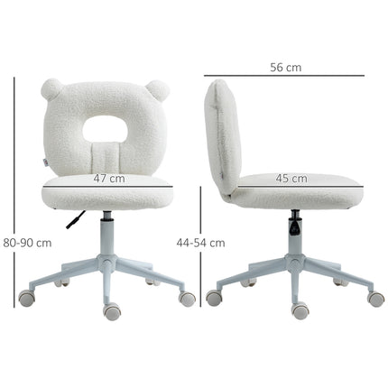 Swivel office chair, adjustable in height, Teddy Fleece, 120 kg capacity