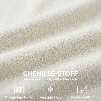Office Chair, Height Adjustable, Rocking, Chenille Fabric, Cream