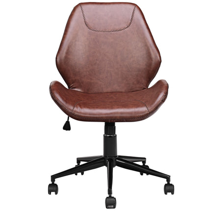 Office Chair, Mid-Back PU, Adjustable Height, Swivel