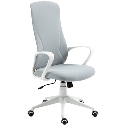 Ergonomic swivel desk chair, height adjustable, light grey