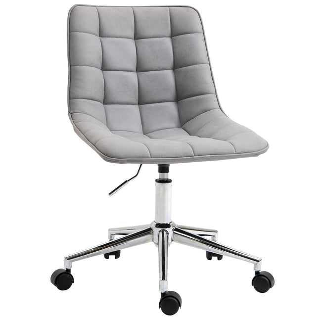 Office chair, 360° rotatable, microfibre, light grey, 60x60x90 cm
