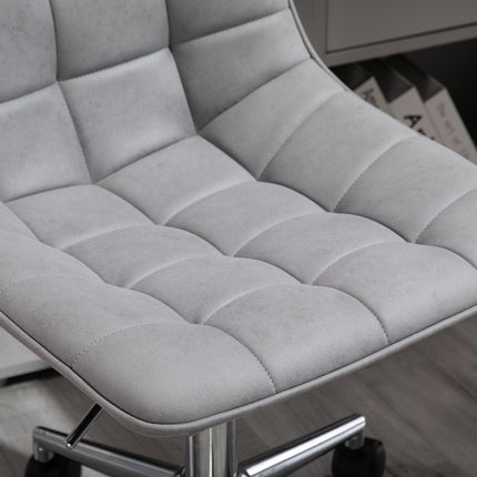 Office chair, 360° rotatable, microfibre, light grey, 60x60x90 cm