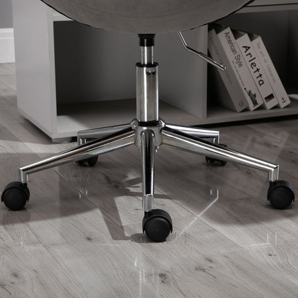 Office chair, 360° rotatable, microfibre, light grey, 60x60x90 cm
