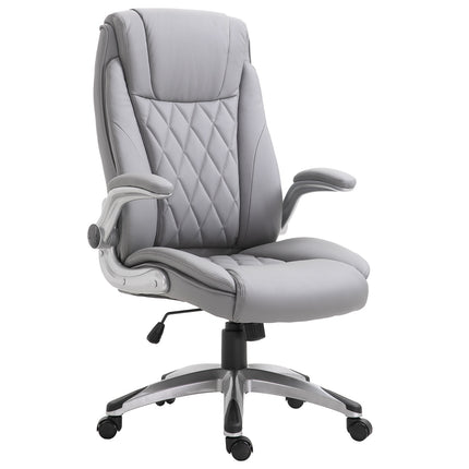 Ergonomic office chair in faux leather - adjustable, swivel, with headrest