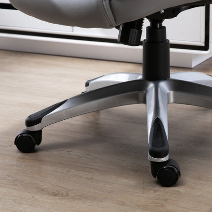 Ergonomic office chair in faux leather - adjustable, swivel, with headrest