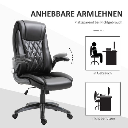 Ergonomic office chair, swivel - adjustable height, black