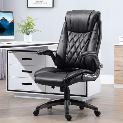 Ergonomic office chair, swivel - adjustable height, black