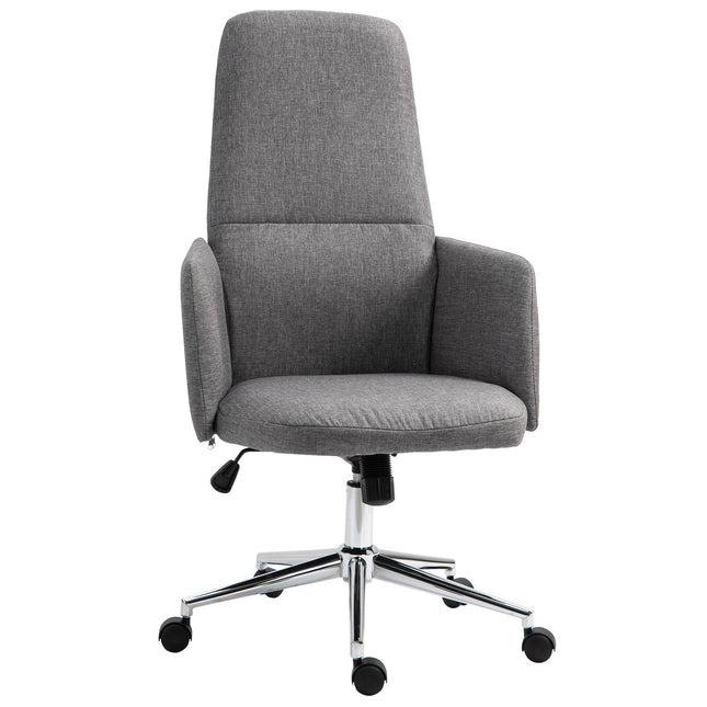 Ergonomic gray office chair, rotatable & adjustable height