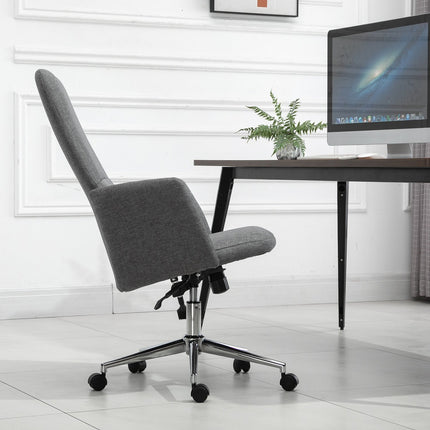 Ergonomic gray office chair, rotatable & adjustable height